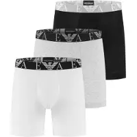 Emporio Armani para homem. EM000261_AF20668 Set 3 Boxers Spandex preto (M), Branco, Homewear, Cinza, Algodão