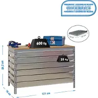 Simonwork (bancos De Trabajo) Bancada De Trabalho Bt5 6box 842x1210x760 Mm