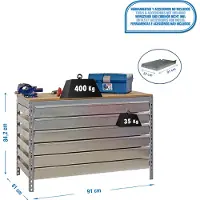 Simonwork (bancos De Trabajo) Bancada De Trabalho Bt5 6box 842x910x610 Mm