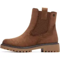 Refresh para mulher. 17302701-TAUPE Botins 173027 castanhos (37), Marrom, Plano, 1 a 3cm, Zíper, Casual