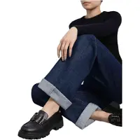 Xti para mulher. 14442902-NEGRO Mocassins 144429 preto (37), 3 a 5cm, Nenhum, Casual, Clássico