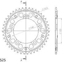 Supersprox Roda Dentada Traseira Stealth 42d Rst1792x42blu