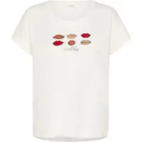 Cream Camisa 'Lumilla' vermelho / branco