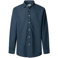 Pepe Jeans para homem. PM3091192 Camisa Payton azul-marinho (XL), Casual, Linho, Manga comprida