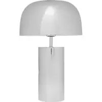 Kare Candeeiro de mesa Loungy, cromado, aço, altura 38 cm