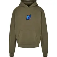 Mister tee Sweatshirt 'Le Papillon' bege / safira / oliveira / preto