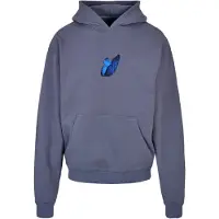 Mister tee Sweatshirt 'Le Papillon' azul / safira / cinzento / branco