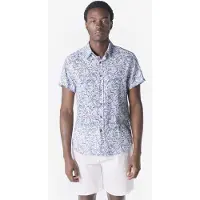KOROSHI Camisa azul / branco