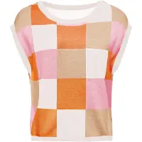 Imily Bela Pullover castanho claro / laranja / rosa claro / branco