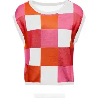 Imily Bela Pullover laranja / rosa / vermelho / branco