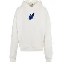 Mister tee Sweatshirt 'Le Papillon' creme / azul / castanho claro / preto
