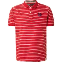 Superdry para homem. M1110464A Pólo vermelho de riscas vintage (M), Casual, Algodão, Manga curta