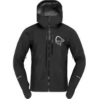 Norrøna - Vestuário BTT - Fjora Gore-Tex Pro Jacket M Caviar Black para Homem - Tamanho S - Preto