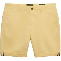 Superdry para homem. M7110486A Premium Regular Regular Shorts Chino amarelo (32), Casual, Algodão