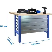 Simonwork (bancos De Trabajo) Bancada De Trabalho Bt6 5box 865x1200x750 Mm