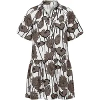 Imily Bela Vestidos camiseiros chocolate / preto / offwhite