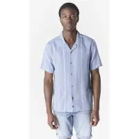 KOROSHI Camisa azulado / branco