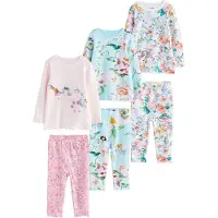 Next Pijama 'Snuggle' azul claro / verde / cor-de-rosa / branco