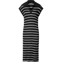 Imily Bela Vestido de malha preto / branco