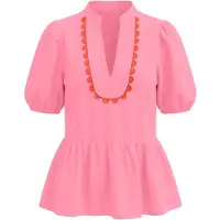 Imily Bela Blusa rosa / vermelho