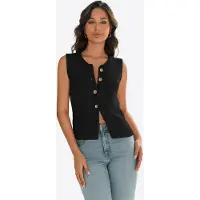 Imily Bela Colete de malha preto