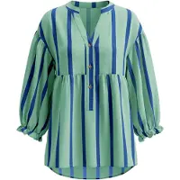 Imily Bela Blusa azul / verde claro