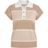 Imily Bela Pullover bege / bege escuro / branco