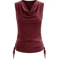Imily Bela Top vermelho escuro