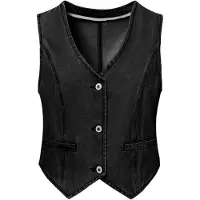 Imily Bela Colete preto denim
