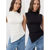 Trendyol Top preto / branco
