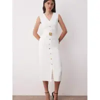 Trendyol Vestido de bainha branco