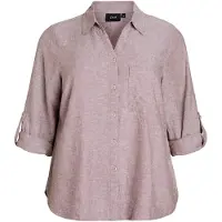 Zizzi Blusa 'VLina' castanho