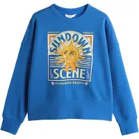 Next Sweatshirt azul / amarelo escuro / laranja / branco