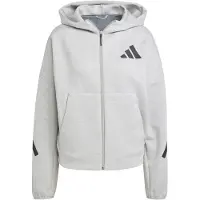 Adidas Casaco de treino em moletão 'Z.N.E' cinzento claro / preto