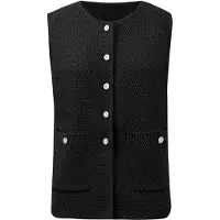 Imily Bela Colete de malha preto