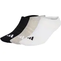 Adidas Meias de desporto 'THIN&LIGHT SPORTSWEAR NO SHOW 3 PAIR PACK' cinzento / preto / branco