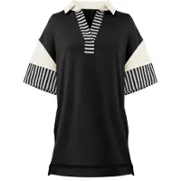 Imily Bela Vestido preto / branco / branco lã