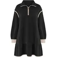 Imily Bela Vestido bege claro / preto