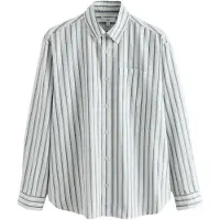 Next Camisa azul noturno / azul claro / branco