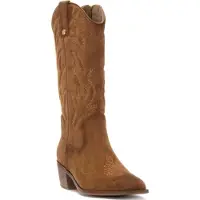 Xti para mulher. 14430802-CAMEL Botas 144308 castanhas (40), Marrom, 3 a 5cm, Zíper, Casual