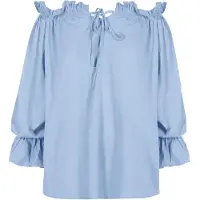 Imily Bela Blusa azul claro