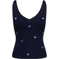 JDY Top de malha 'JDYNANNA' azul claro / azul escuro
