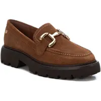 Carmela para mulher. 16195202-CAMEL Mocassins de couro 161952 castanho (37), Marrom, Plano, Nenhum, Casual