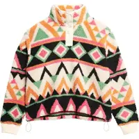 Superdry para mulher. W2012348A Camisola de gola redonda multicolor (XS), Casual, Poliéster, Manga comprida