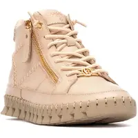 Carmela para mulher. 16270802-BEIGE Botins em pele 162708 bege (40), Couro, Plano, Zíper, Casual