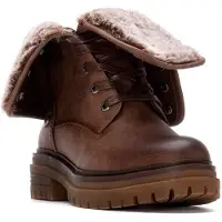 Refresh para mulher. 17292002-TAUPE Botins 172920 castanhos (40), Marrom, Plano, Cordão, Casual