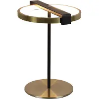 Searchlight Candeeiro de mesa LED Aerial, latão/preto, aço, silicone