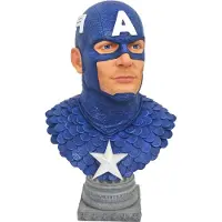 Marvel Jada Legends Collection Busto De Resina 1/2 Capitão América