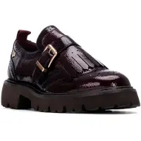 Carmela para mulher. 16259401-BURDEOS Mocassins 162594 borgonha (38), Plano, 1 a 3cm, Nenhum, Casual, Charão