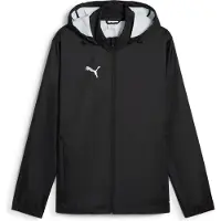 Puma Casaco deportivo 'TeamAdditions' preto / branco